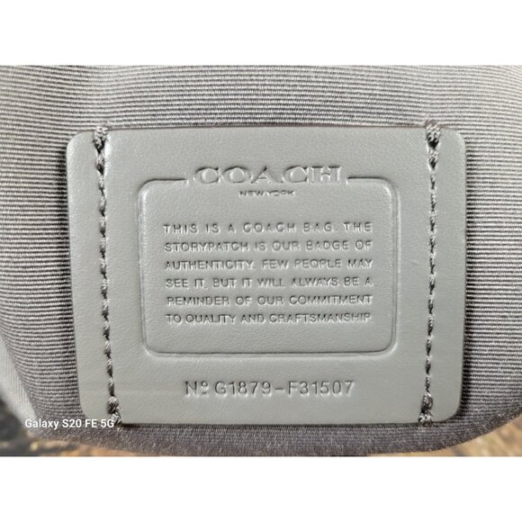 Coach Abby Duffle Gray Pebble Leather F31507 Crossbody Shoulder Purse Excellent - Picture 2 of 10